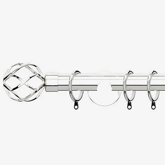 28mm Allure Signature Polished Chrome Cage pole