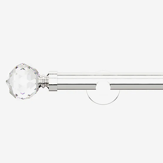 28mm Allure Signature Polished Chrome Crystal Eyelet pole