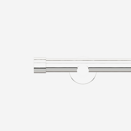 28mm Allure Signature Polished Chrome End Cap Eyelet Curtain Pole