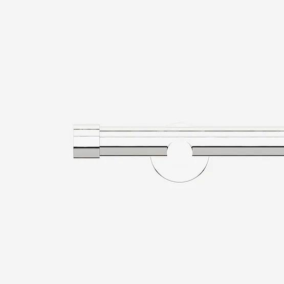 28mm Allure Signature Polished Chrome End Cap Eyelet pole