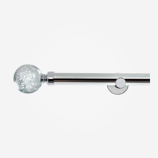 28mm Allure Signature Polished Chrome Glass Bubbles Eyelet pole