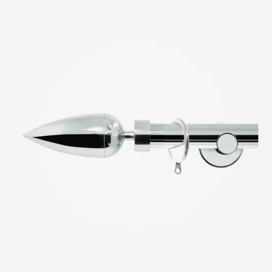 28mm Allure Signature Polished Chrome Teardrop pole