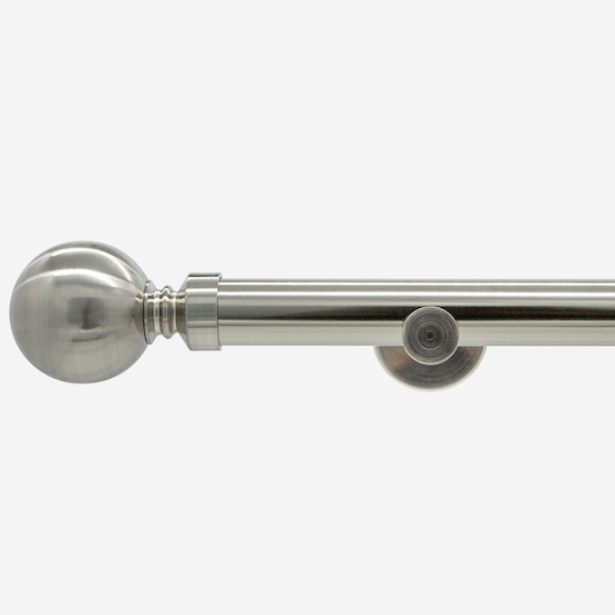 28mm Allure Signature Stainless Steel Ball Eyelet Curtain Pole