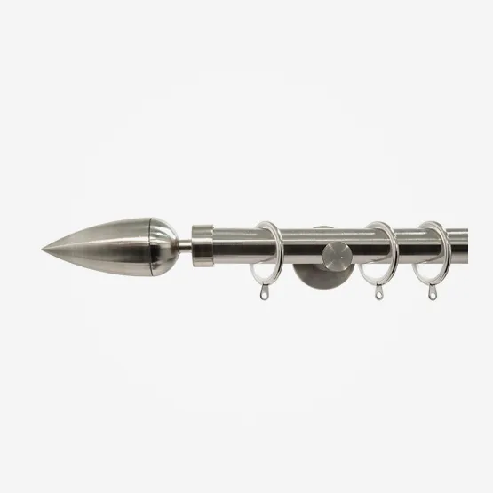 28mm Allure Signature Stainless Steel Effect Teardrop pole