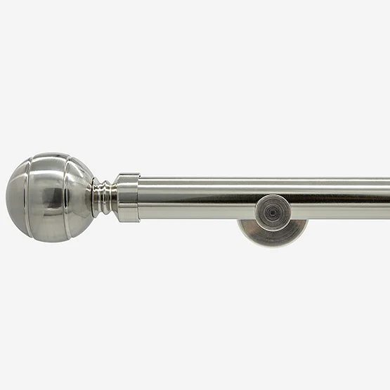 28mm Allure Signature Stainless Steel Ribbed Ball Eyelet pole