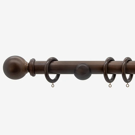 28mm Prime Walnut Ball pole