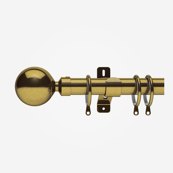 28mm Swish Elements Zorb Antique Brass Modern Ball