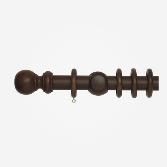 28mm Woodline Dark Oak Ball Finial