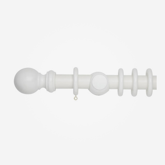 28mm Woodline White Ball Finial