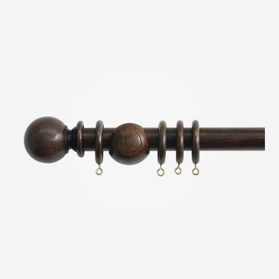 30mm Cathedral Oak Plain Ball Finial