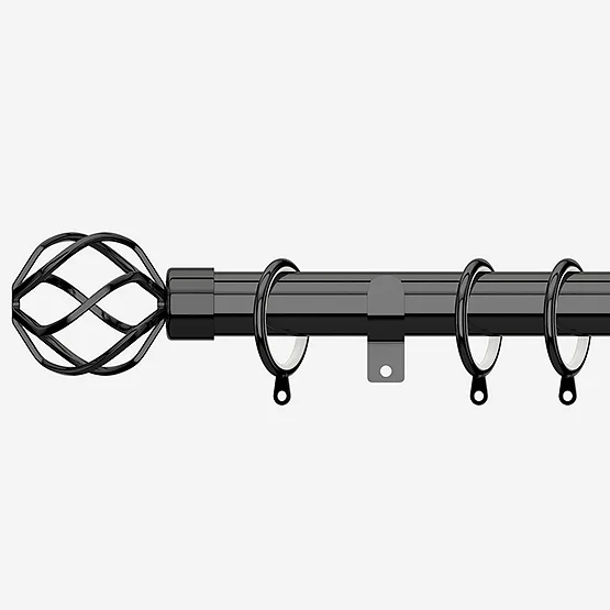 35mm Allure Classic Black Nickel Cage Finial pole