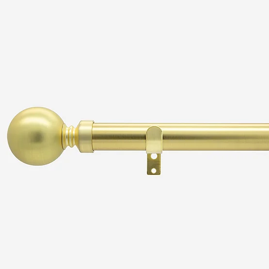 35mm Allure Classic Brushed Gold Ball Eyelet pole
