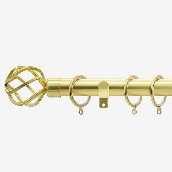 35mm Allure Classic Brushed Gold Cage pole