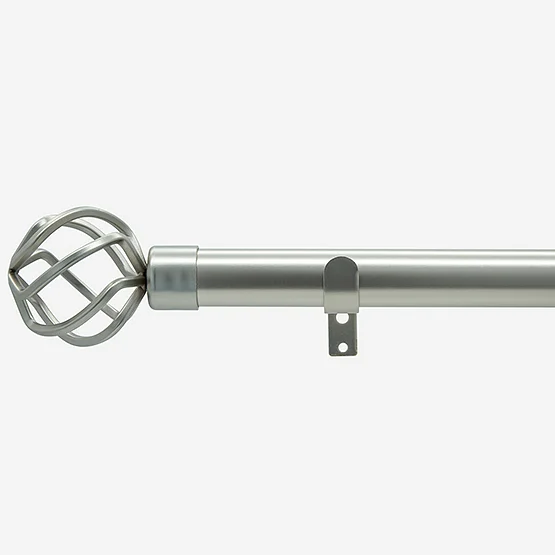 35mm Allure Classic Brushed Steel Cage Eyelet pole