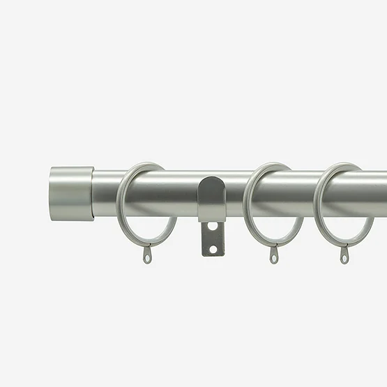 35mm Allure Classic Brushed Steel End Cap pole