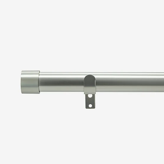 35mm Allure Classic Brushed Steel End Cap Eyelet pole
