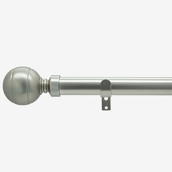 35mm Allure Classic Brushed Steel Lined Ball Eyelet pole