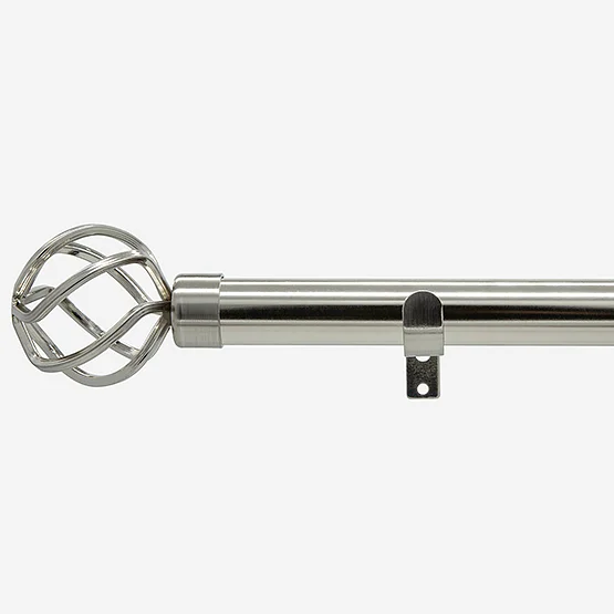 35mm Allure Classic Stainless Steel Cage Finial Eyelet pole
