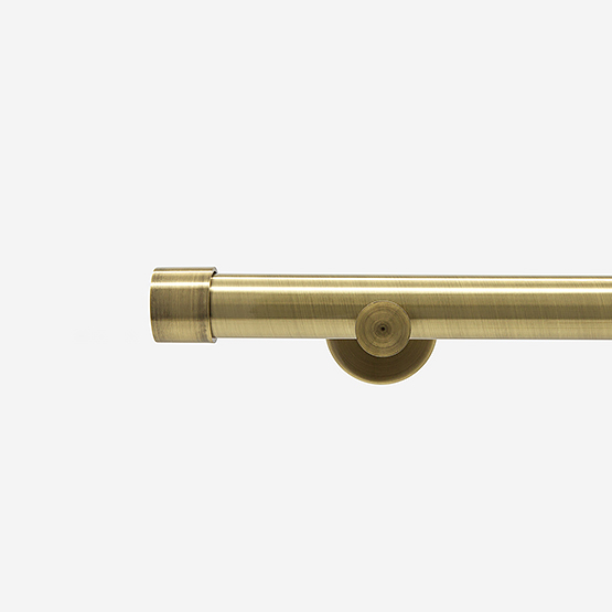 35mm Allure Signature Antique Brass End Cap Finial Eyelet Curtain Pole