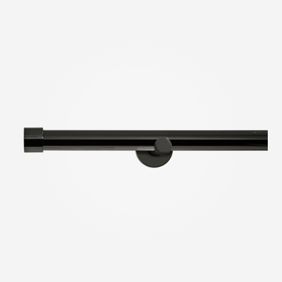 35mm Allure Signature Black Nickel End Cap Finial Eyelet Curtain Pole
