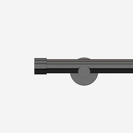 35mm Allure Signature Black Nickel End Cap Finial Eyelet Curtain Pole