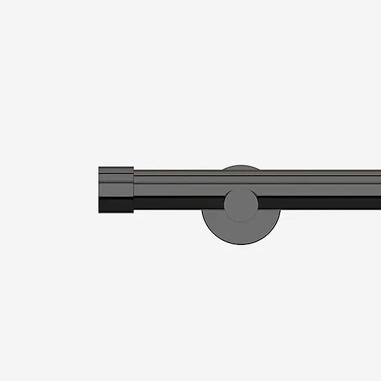 35mm Allure Signature Black Nickel End Cap Finial Eyelet pole