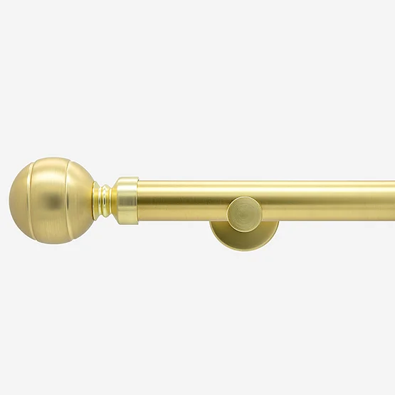 35mm Allure Signature Brushed Gold Lined Ball Eyelet pole