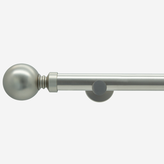 35mm Allure Signature Brushed Steel Ball Eyelet pole
