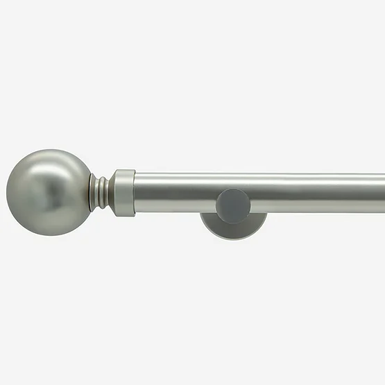 35mm Allure Signature Brushed Steel Ball Eyelet pole