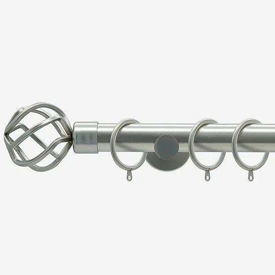 35mm Allure Signature Brushed Steel Cage pole