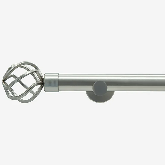 35mm Allure Signature Brushed Steel Cage Eyelet pole