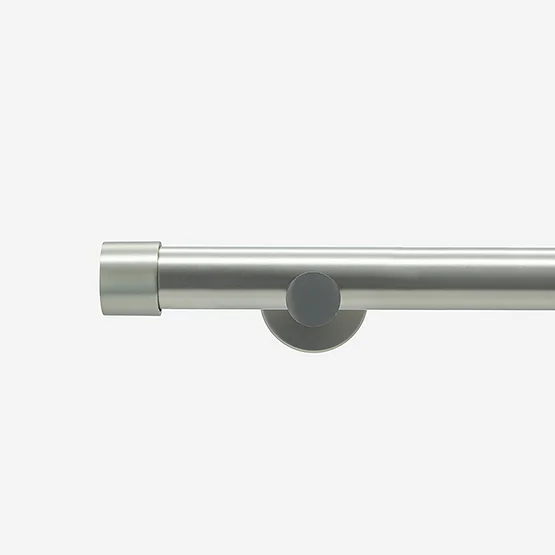 35mm Allure Signature Brushed Steel End Cap Eyelet pole