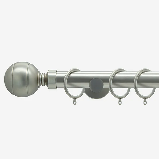 35mm Allure Signature Brushed Steel Lined Ball pole