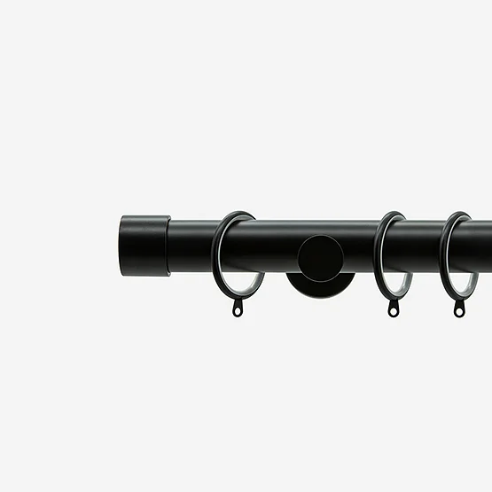 35mm Allure Signature Matt Black End Cap Finial pole