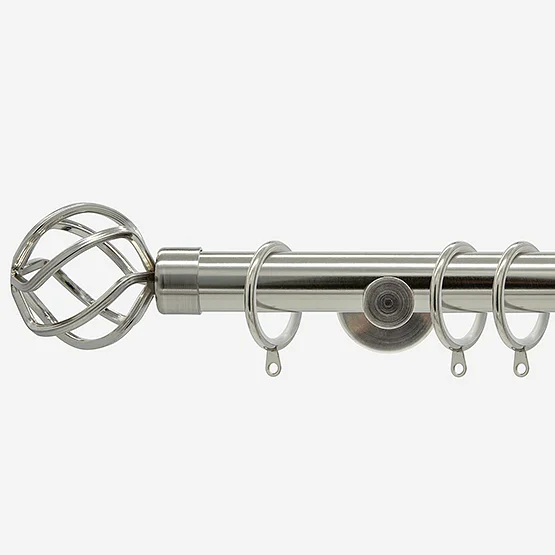 35mm Allure Signature Stainless Steel Cage Finial pole