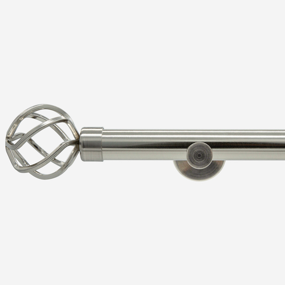 35mm Allure Signature Stainless Steel Cage Finial Eyelet pole