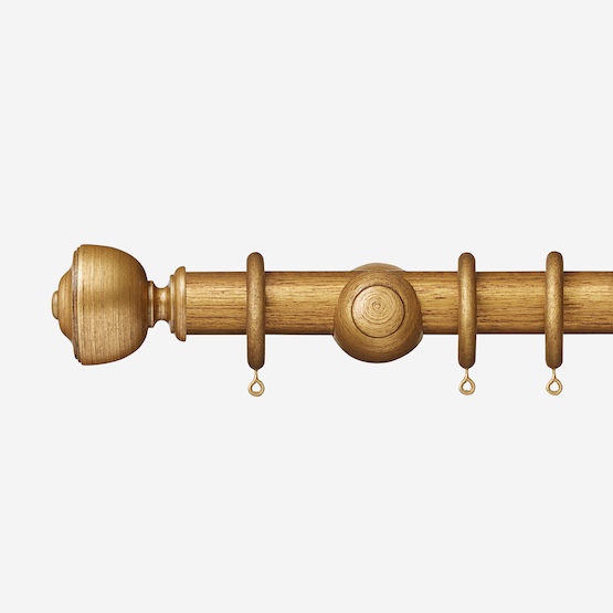 35mm Museum Antique Gilt Asher Finial Curtain Pole
