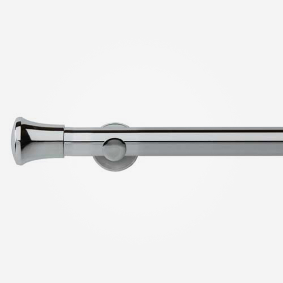 35mm Neo Chrome Trumpet Finial Curtain Pole