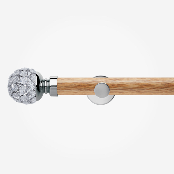 35mm Neo Oak With Chrome Jewelled Ball Eyelet