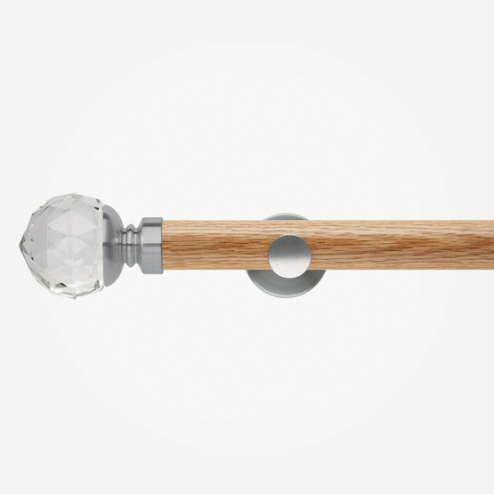 35mm Neo Oak With Stainless Steel Clear Faceted Ball Eyelet