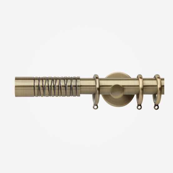35mm Neo Premium Spun Brass Barrel Curtain Pole