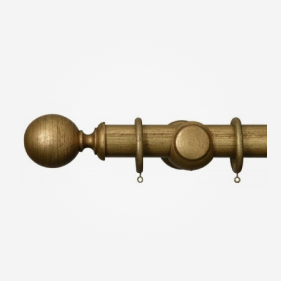45mm Hand Finished Antique Gilt Plain Ball