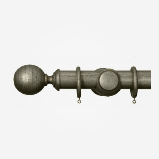 45mm Hand Finished Antique Silver Plain Ball