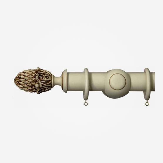 45mm Hand Finished Antique White Pineapple