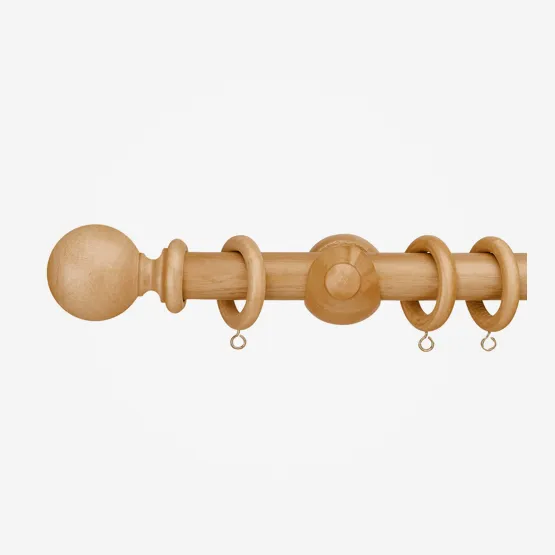 45mm Portofino Antique Pine Ball Finial pole
