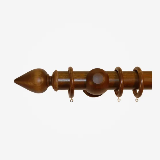 45mm Portofino Old Medium Oak Teardrop pole