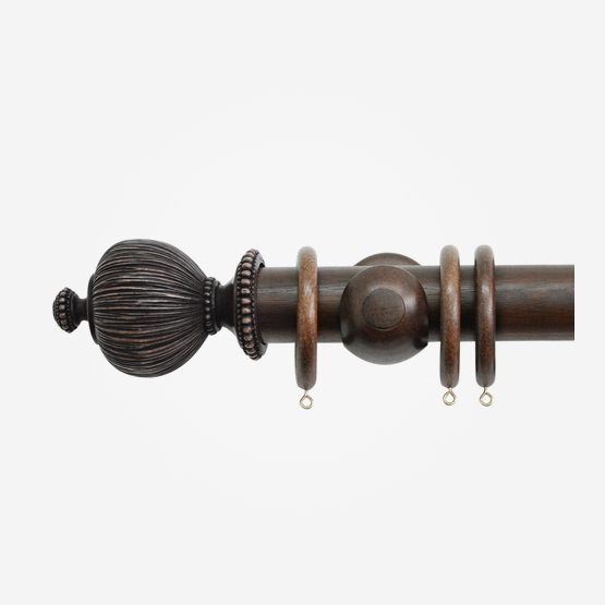 50mm Florentine Oak Pleated Finial