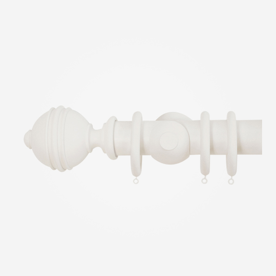 50mm Hardwick Cotton Ribbed Ball Finial Curtain Pole