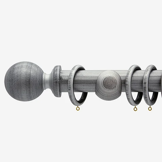 50mm Oxford Brushed Silver Ball Finial  pole