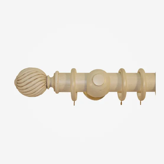 55mm Portofino Antique Cream Gold Swirl pole
